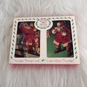 Coca Cola Nostalgia Playing Cards with Red and Green Design